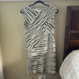 Calvin Klein zebra stripe body forming dress